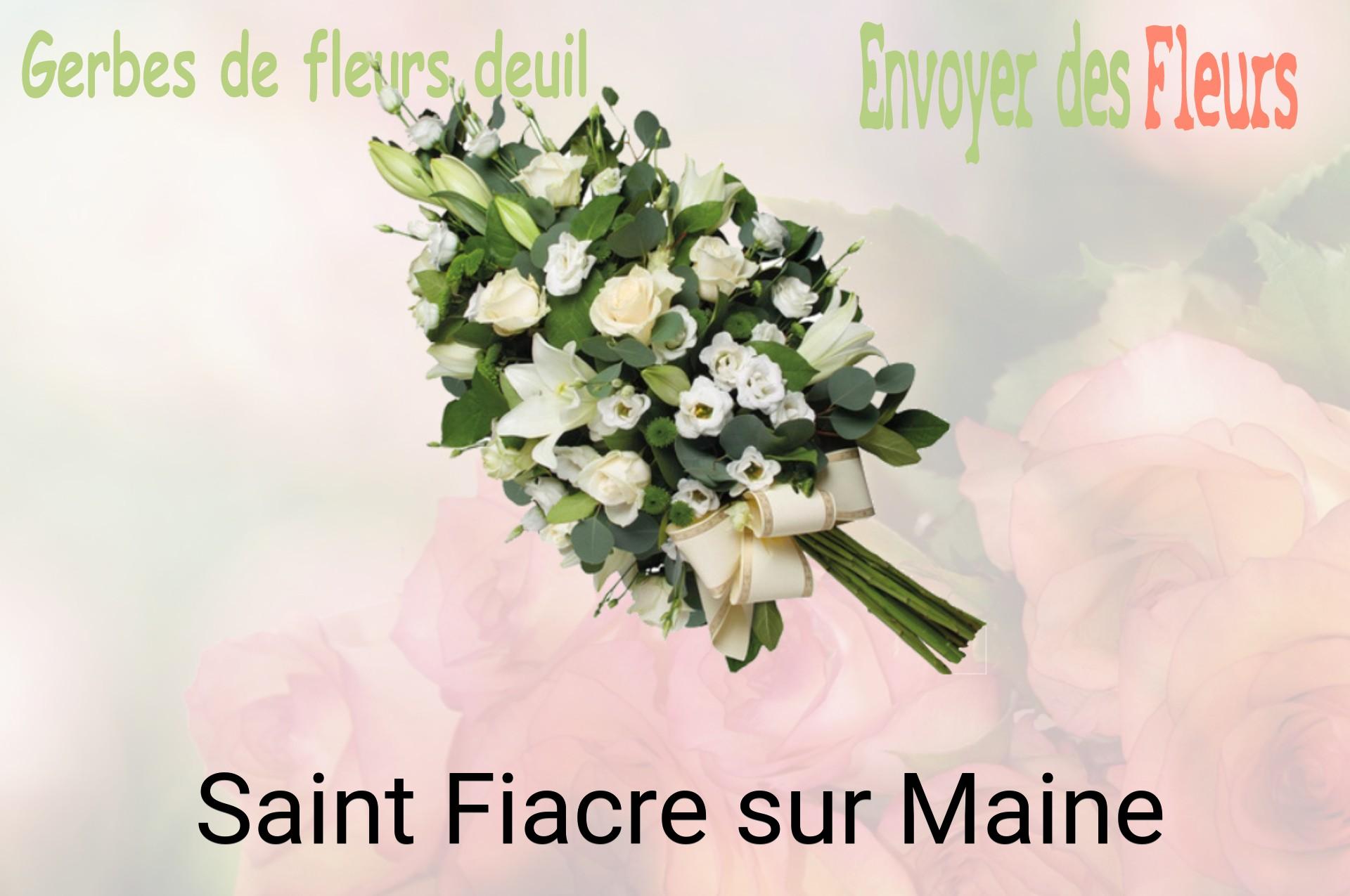 Gerbe de fleurs de deuil livrée à Saint-Fiacre-sur-Maine